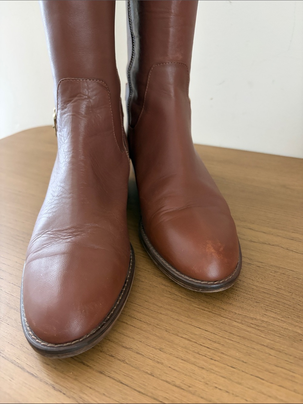 J. Crew Buckle Leather Boots Kindling Brown - Picture 4 of 9